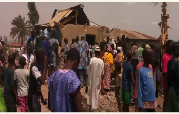 Man caught with human parts in Ilorin, his house destroyed [PHOTOS]